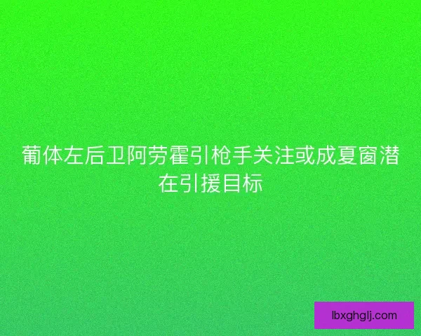 葡体左后卫阿劳霍引枪手关注或成夏窗潜在引援目标